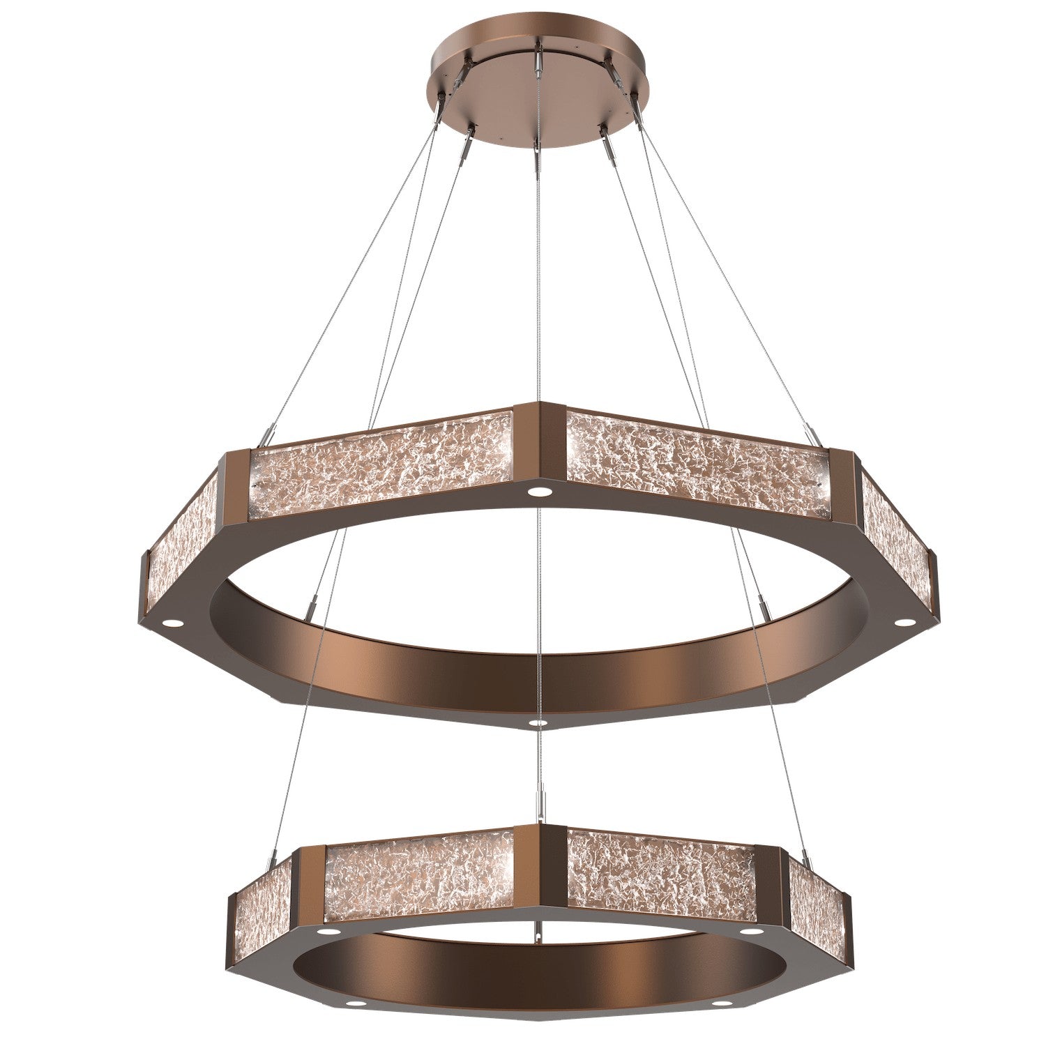 Hammerton Studio - CHB0061-2B-BB-GC-CA1-L1 - LED Chandelier - Glacier - Burnished Bronze