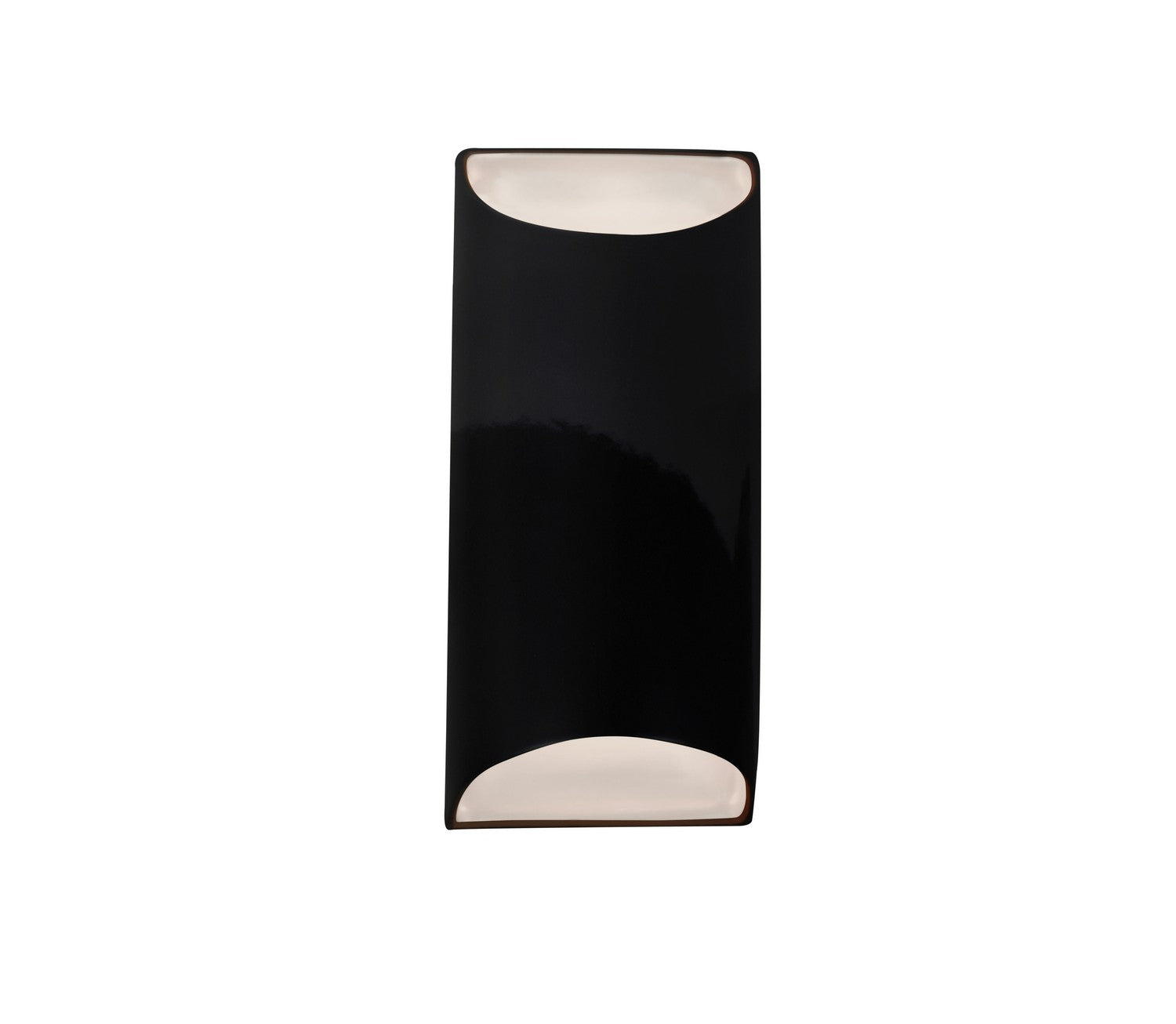 Justice Designs - CER-5755W-BKMT - LED Outdoor Wall Sconce - Ambiance - Gloss Black w/ Matte White