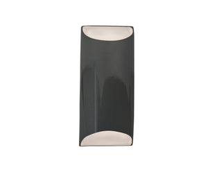 Justice Designs - CER-5755W-GRY - LED Outdoor Wall Sconce - Ambiance - Gloss Grey