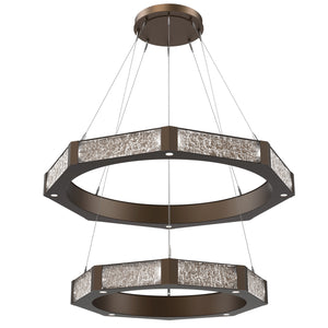 Hammerton Studio - CHB0061-2B-FB-GC-CA1-L1 - LED Chandelier - Glacier - Flat Bronze