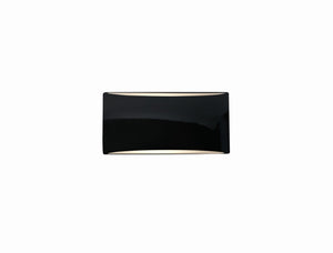 Justice Designs - CER-5760-BKMT - One Light Wall Sconce - Ambiance - Gloss Black w/ Matte White