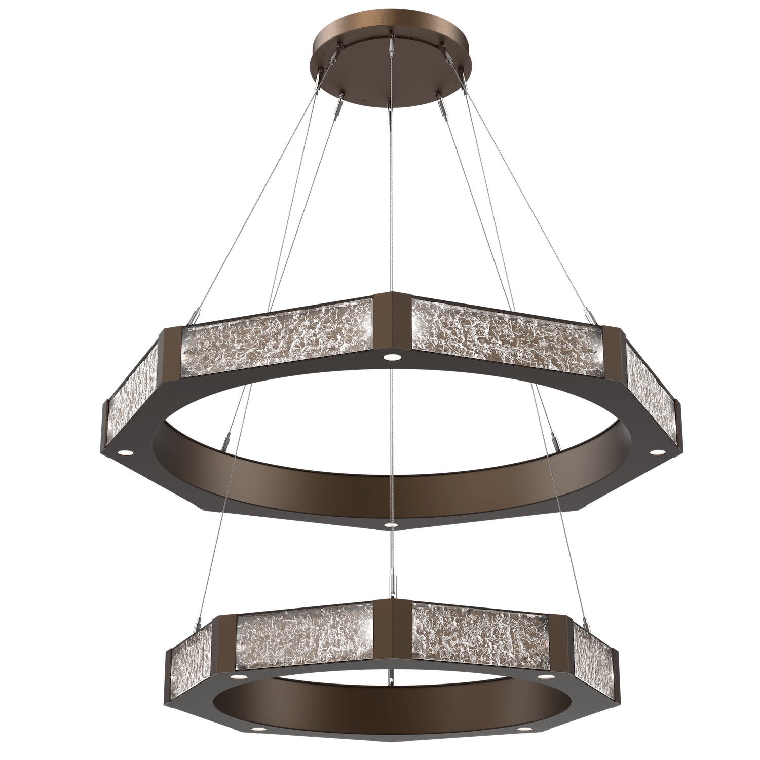 Hammerton Studio - CHB0061-2B-FB-GC-CA1-L3 - LED Chandelier - Glacier - Flat Bronze