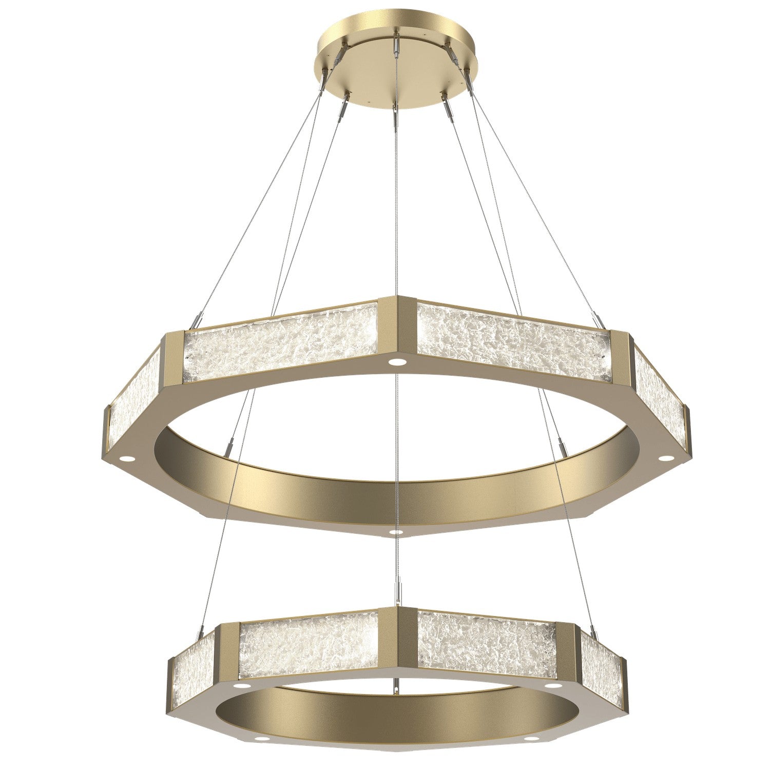 Hammerton Studio - CHB0061-2B-GB-GC-CA1-L1 - LED Chandelier - Glacier - Gilded Brass