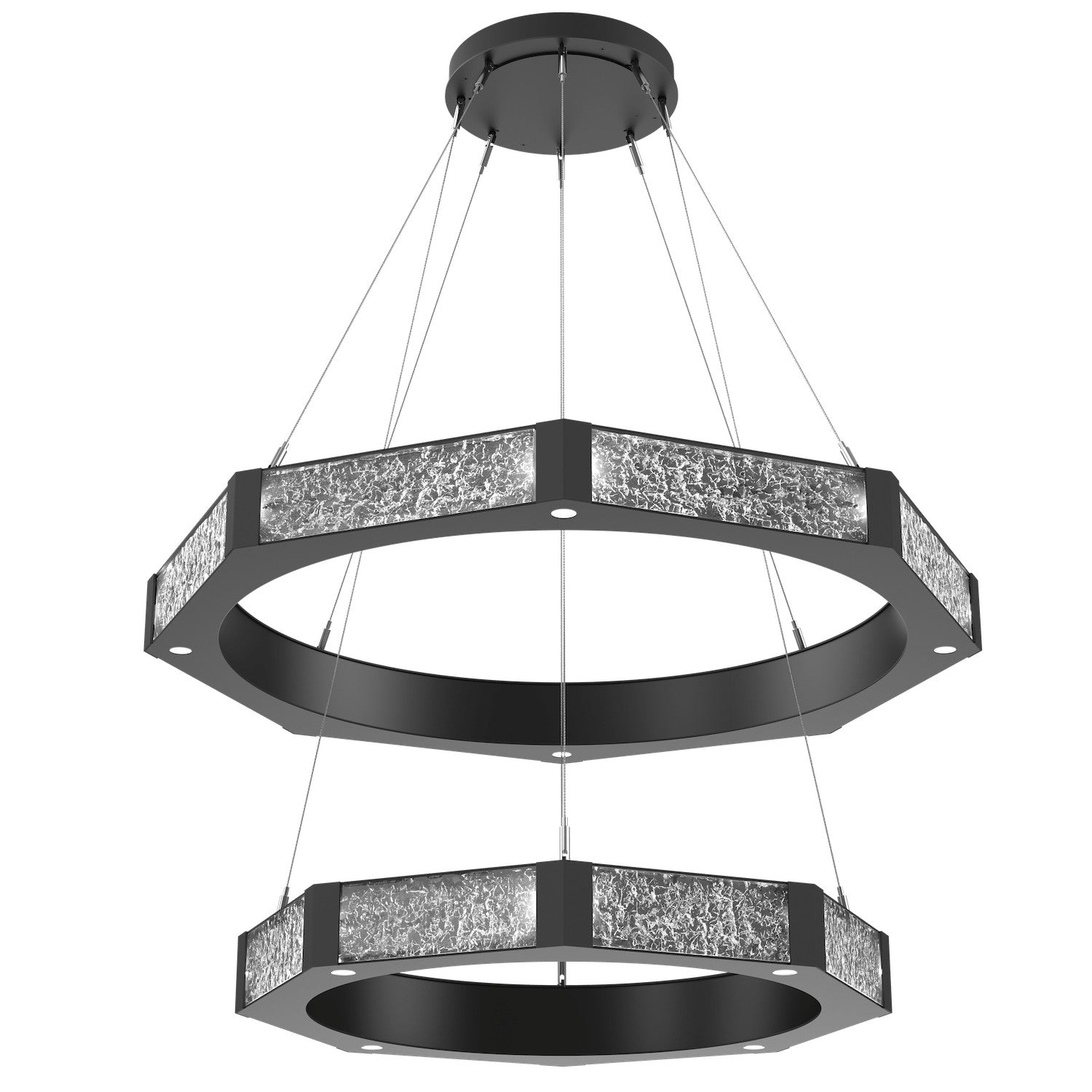 Hammerton Studio - CHB0061-2B-MB-GC-CA1-L1 - LED Chandelier - Glacier - Matte Black