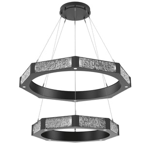 Hammerton Studio - CHB0061-2B-MB-GC-CA1-L3 - LED Chandelier - Glacier - Matte Black