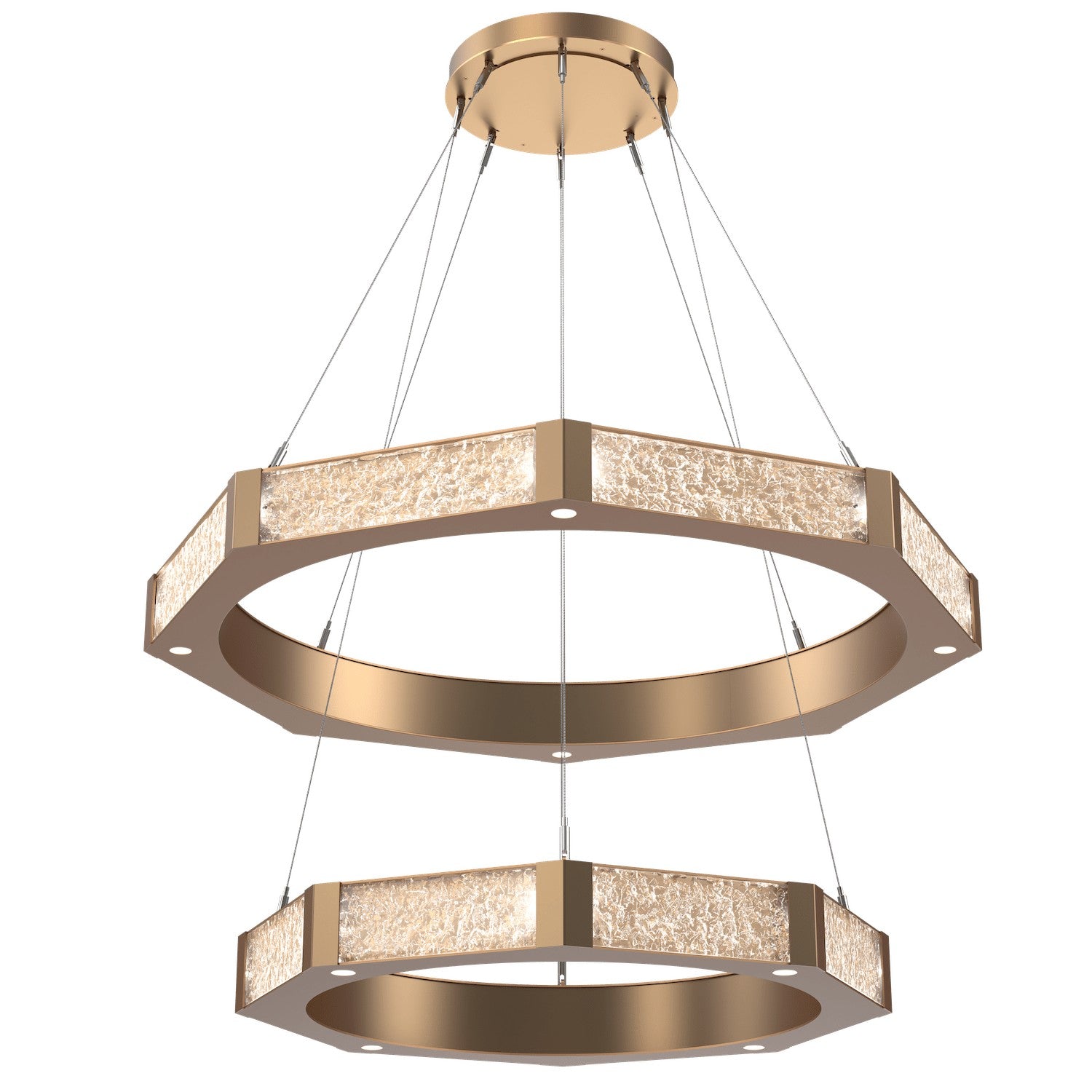 Hammerton Studio - CHB0061-2B-NB-GC-CA1-L1 - LED Chandelier - Glacier - Novel Brass