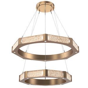 Hammerton Studio - CHB0061-2B-NB-GC-CA1-L3 - LED Chandelier - Glacier - Novel Brass