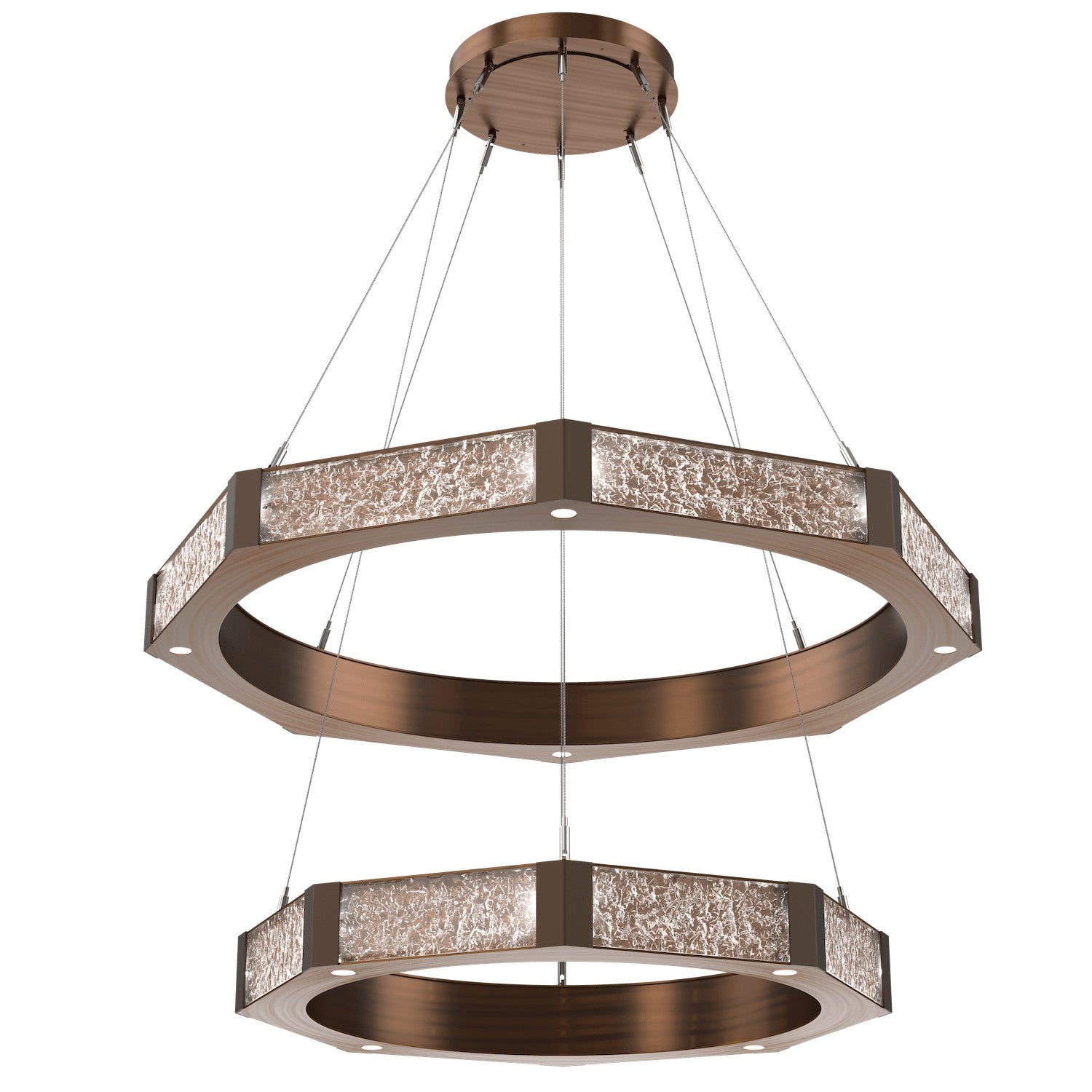 Hammerton Studio - CHB0061-2B-RB-GC-CA1-L1 - LED Chandelier - Glacier - Oil Rubbed Bronze