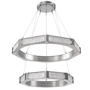 Hammerton Studio - CHB0061-2B-SN-GC-CA1-L1 - LED Chandelier - Glacier - Satin Nickel