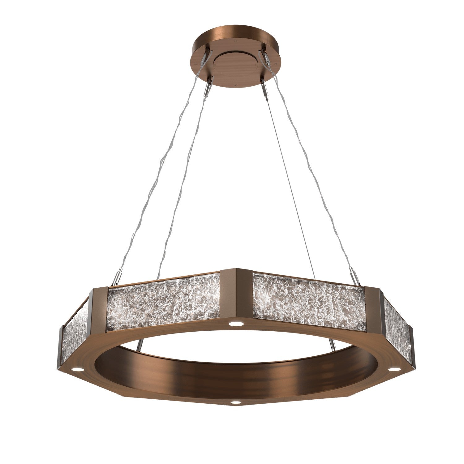 Hammerton Studio - CHB0061-36-RB-GC-CA1-L1 - LED Chandelier - Glacier - Oil Rubbed Bronze