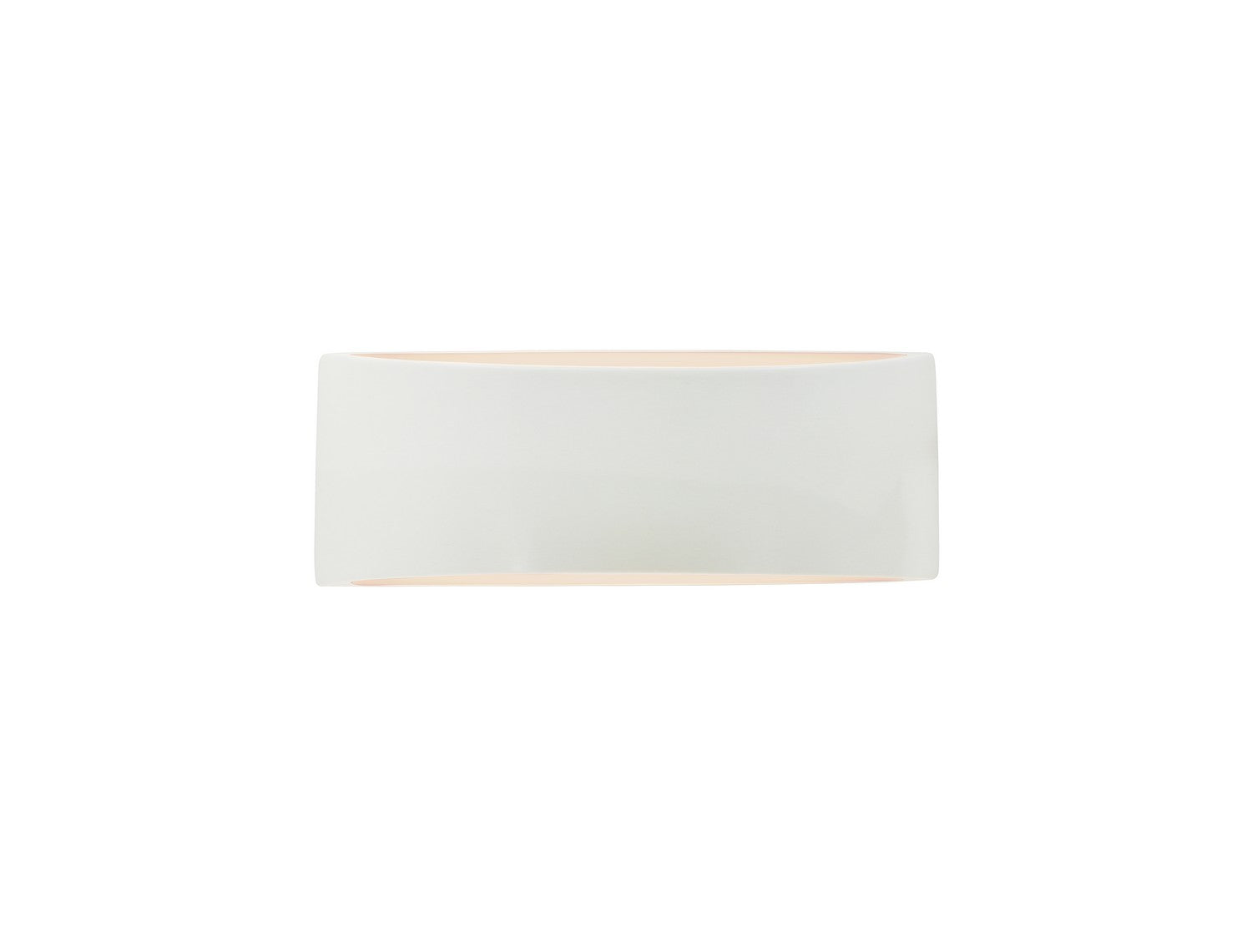 Justice Designs - CER-5765-WTWT - One Light Wall Sconce - Ambiance - Gloss White (outside and inside of fixture)