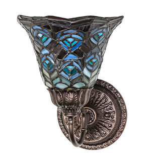 Meyda Tiffany - 245426 - One Light Wall Sconce - Tiffany Peacock Feather