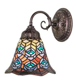 Meyda Tiffany - 245426 - One Light Wall Sconce - Tiffany Peacock Feather