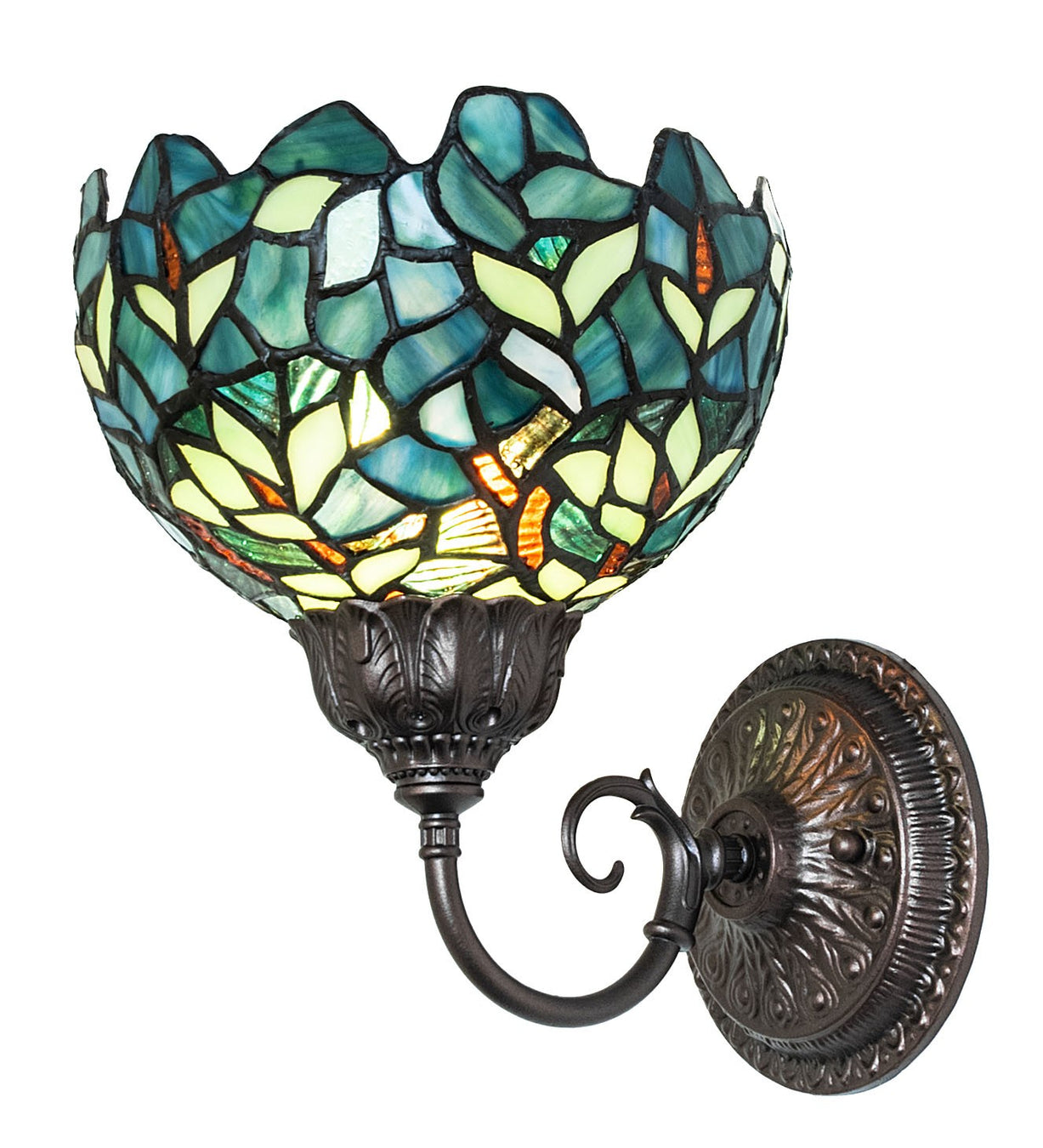 Meyda Tiffany - 245427 - One Light Wall Sconce - Nightfall Wisteria