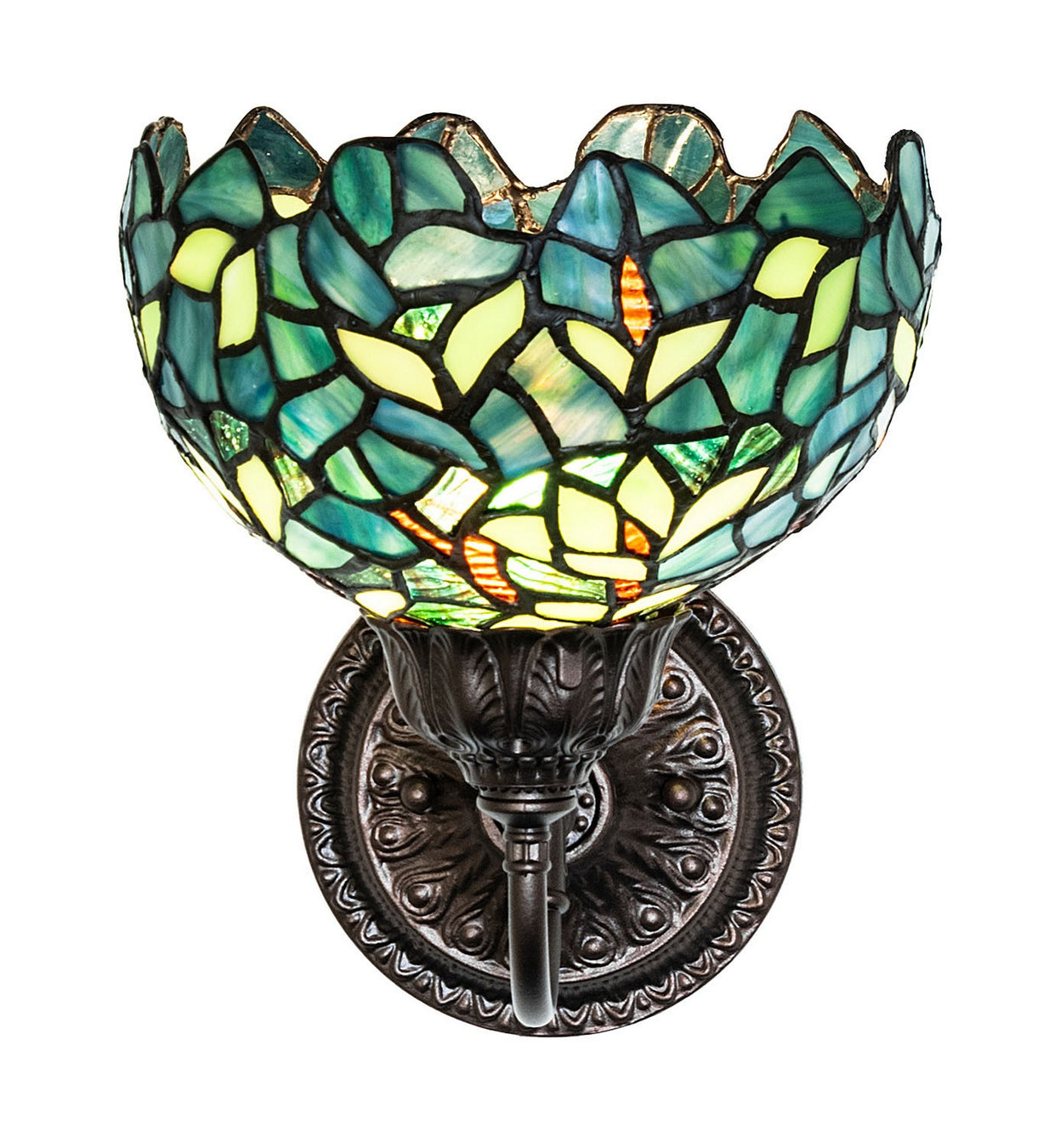 Meyda Tiffany - 245427 - One Light Wall Sconce - Nightfall Wisteria