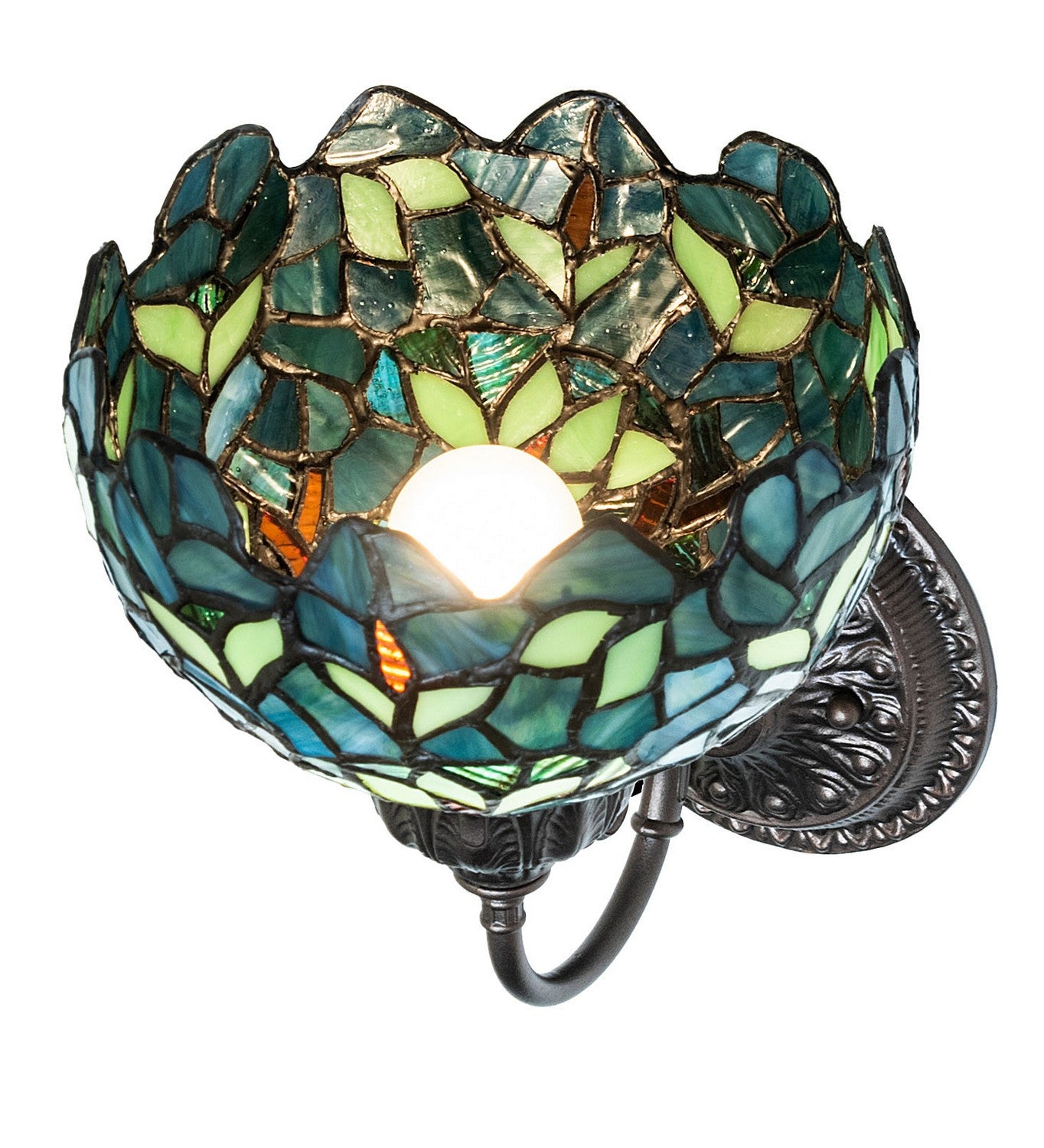 Meyda Tiffany - 245427 - One Light Wall Sconce - Nightfall Wisteria