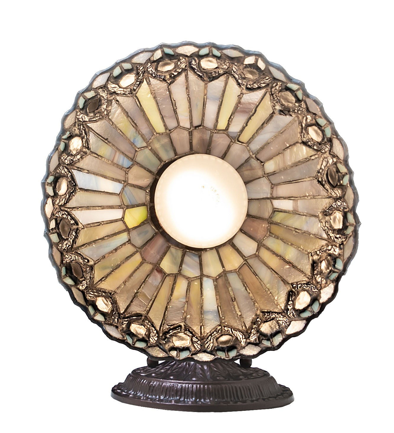 Meyda Tiffany - 245430 - One Light Wall Sconce - Tiffany Jeweled Peacock - Mahogany Bronze