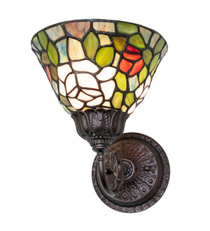 Meyda Tiffany - 245441 - One Light Wall Sconce - Tiffany Rosebush - Mahogany Bronze