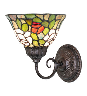 Meyda Tiffany - 245441 - One Light Wall Sconce - Tiffany Rosebush - Mahogany Bronze