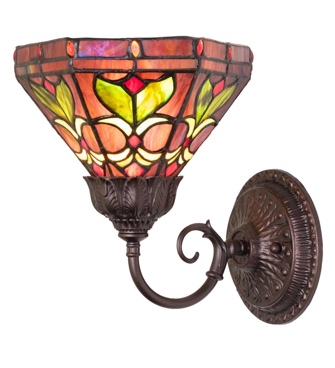 Meyda Tiffany - 245442 - One Light Wall Sconce - Middleton - Mahogany Bronze