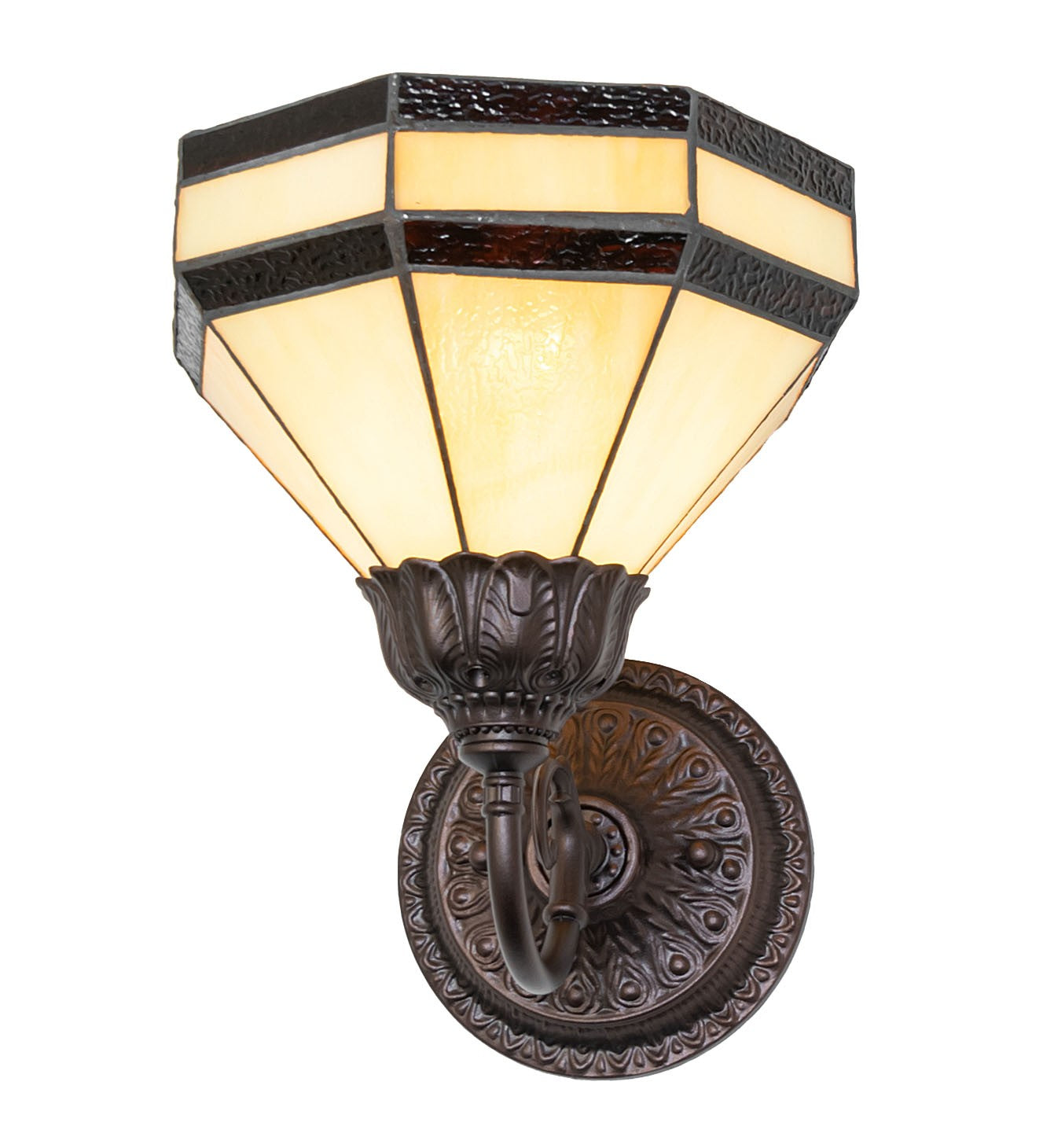 Meyda Tiffany - 245443 - One Light Wall Sconce - Topridge - Mahogany Bronze