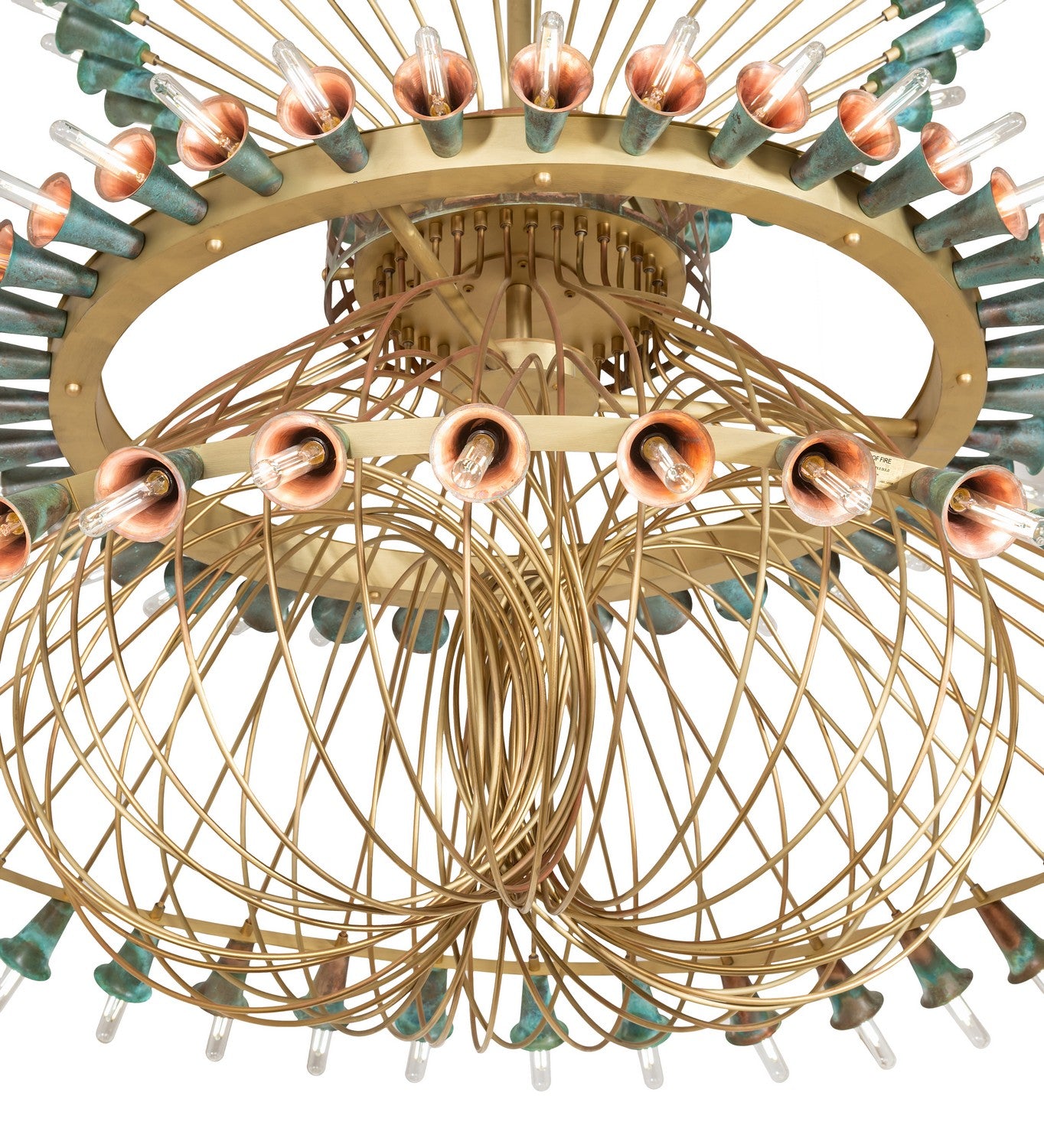 Meyda Tiffany - 271097 - LED Chandelier - Coyle - Brushed Brass/Goldtastic