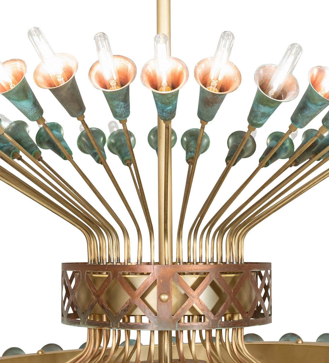 Meyda Tiffany - 271097 - LED Chandelier - Coyle - Brushed Brass/Goldtastic