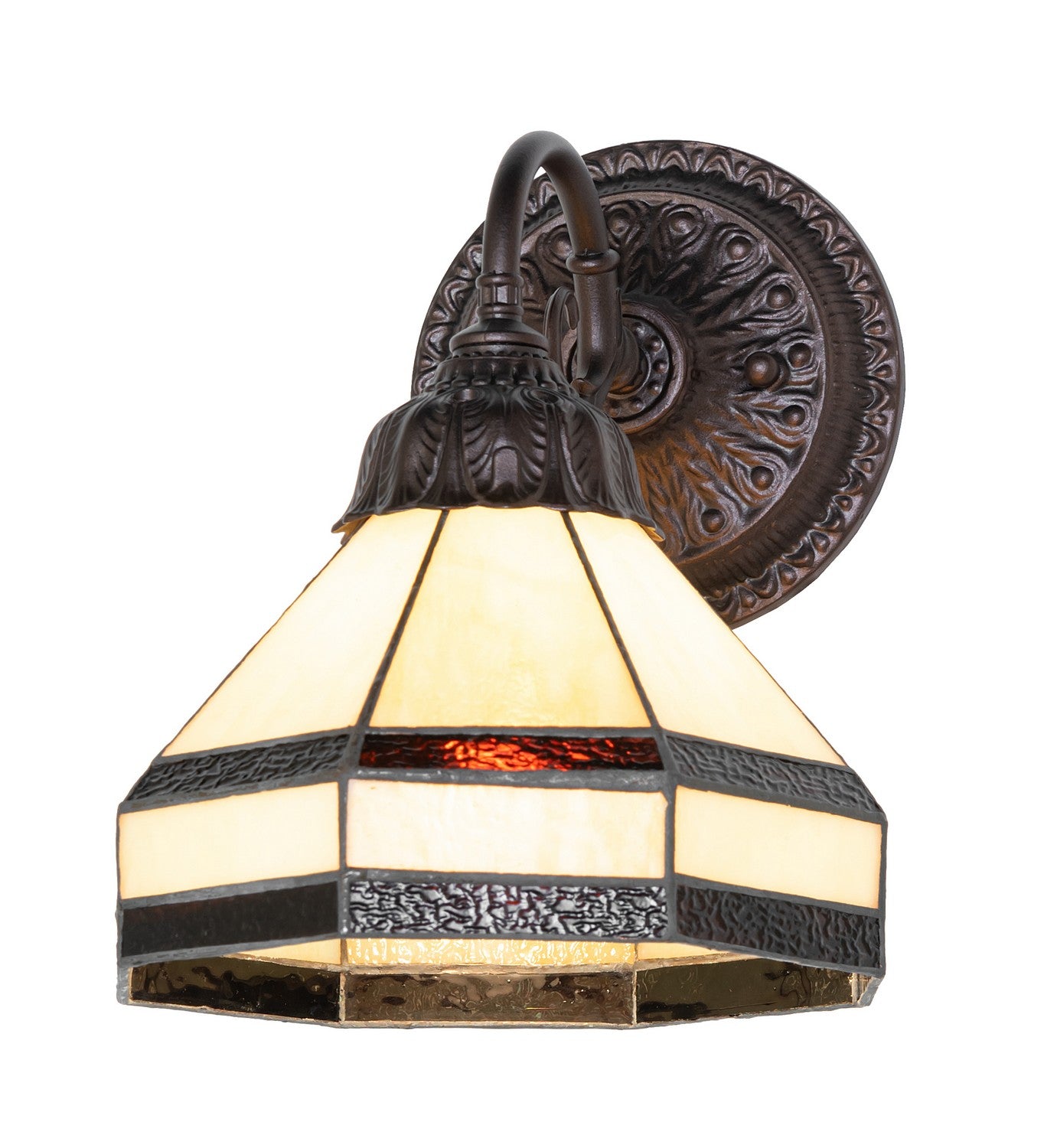 Meyda Tiffany - 274147 - One Light Wall Sconce - Topridge - Mahogany Bronze