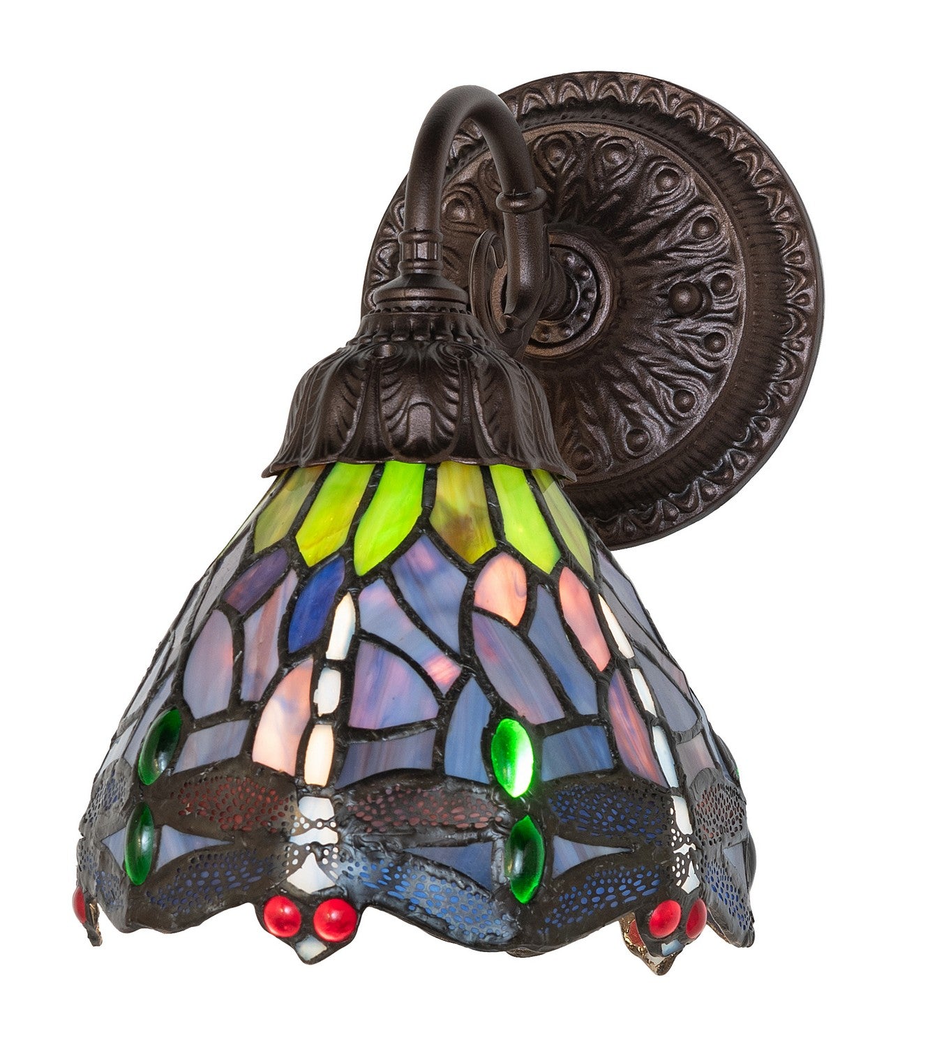 Meyda Tiffany - 274150 - One Light Wall Sconce - Tiffany Hanginghead Dragonfly