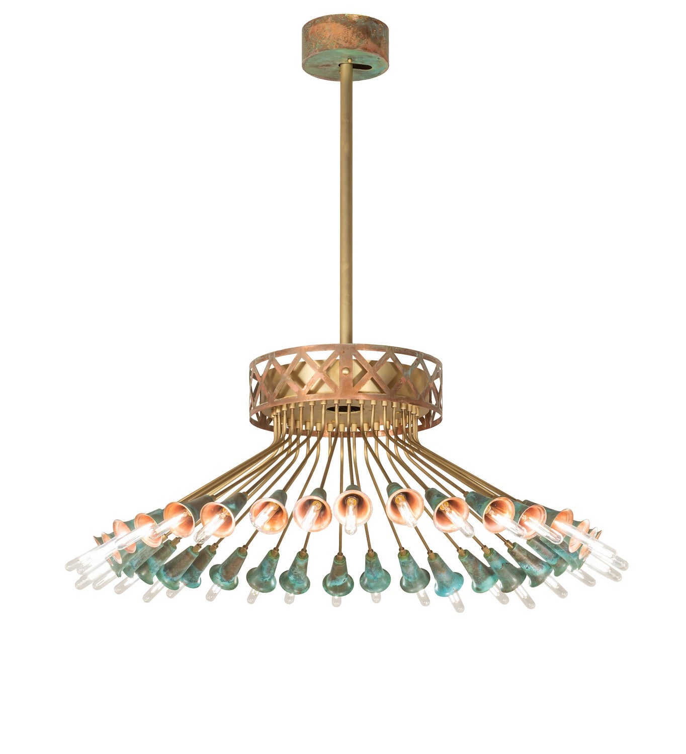 Meyda Tiffany - 274904 - LED Chandelier - Brushed Brass/Goldtastic