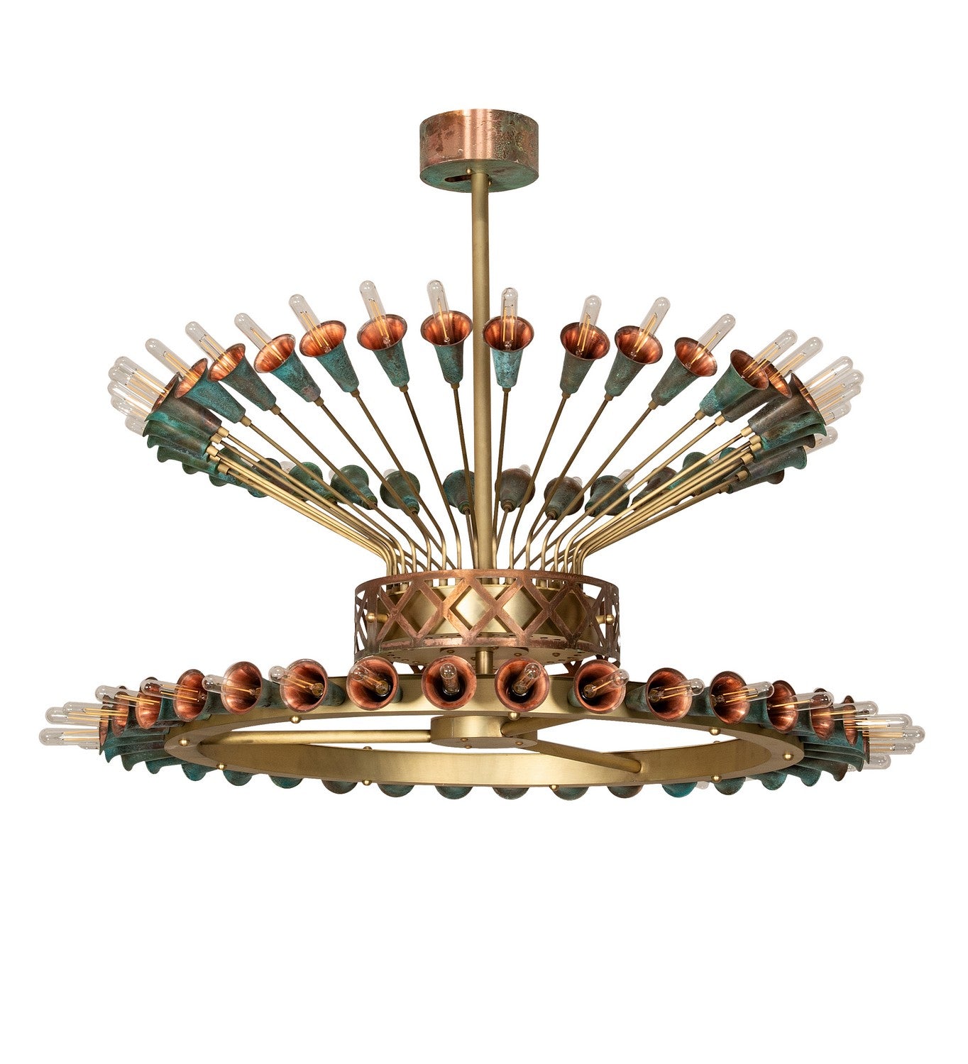 Meyda Tiffany - 274991 - LED Chandelier - Coyle - Brushed Brass/Goldtastic