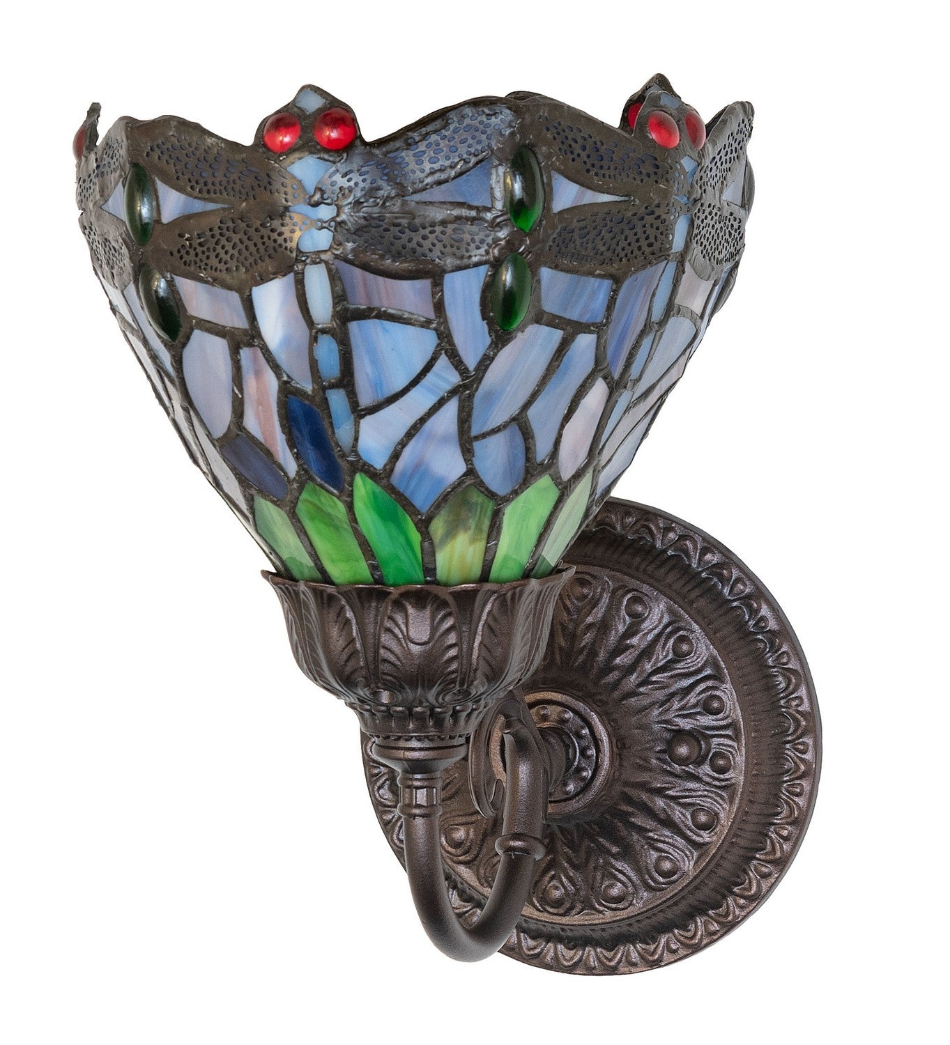 Meyda Tiffany - 275644 - One Light Wall Sconce - Tiffany Hanginghead Dragonfly