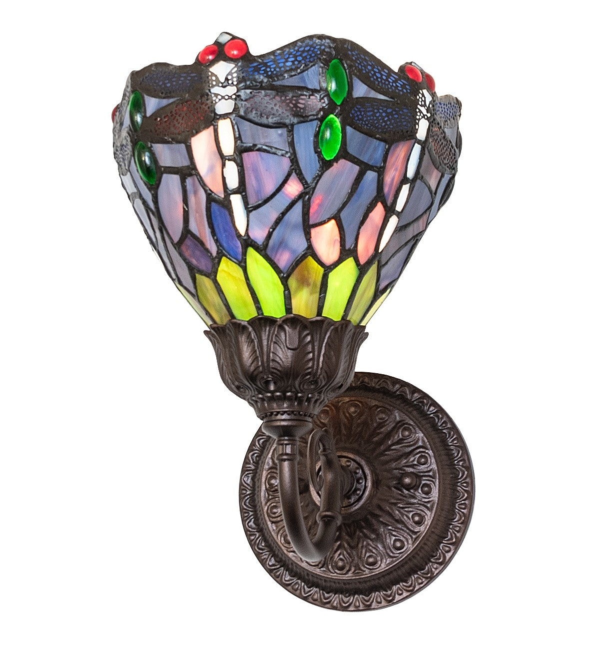 Meyda Tiffany - 275644 - One Light Wall Sconce - Tiffany Hanginghead Dragonfly