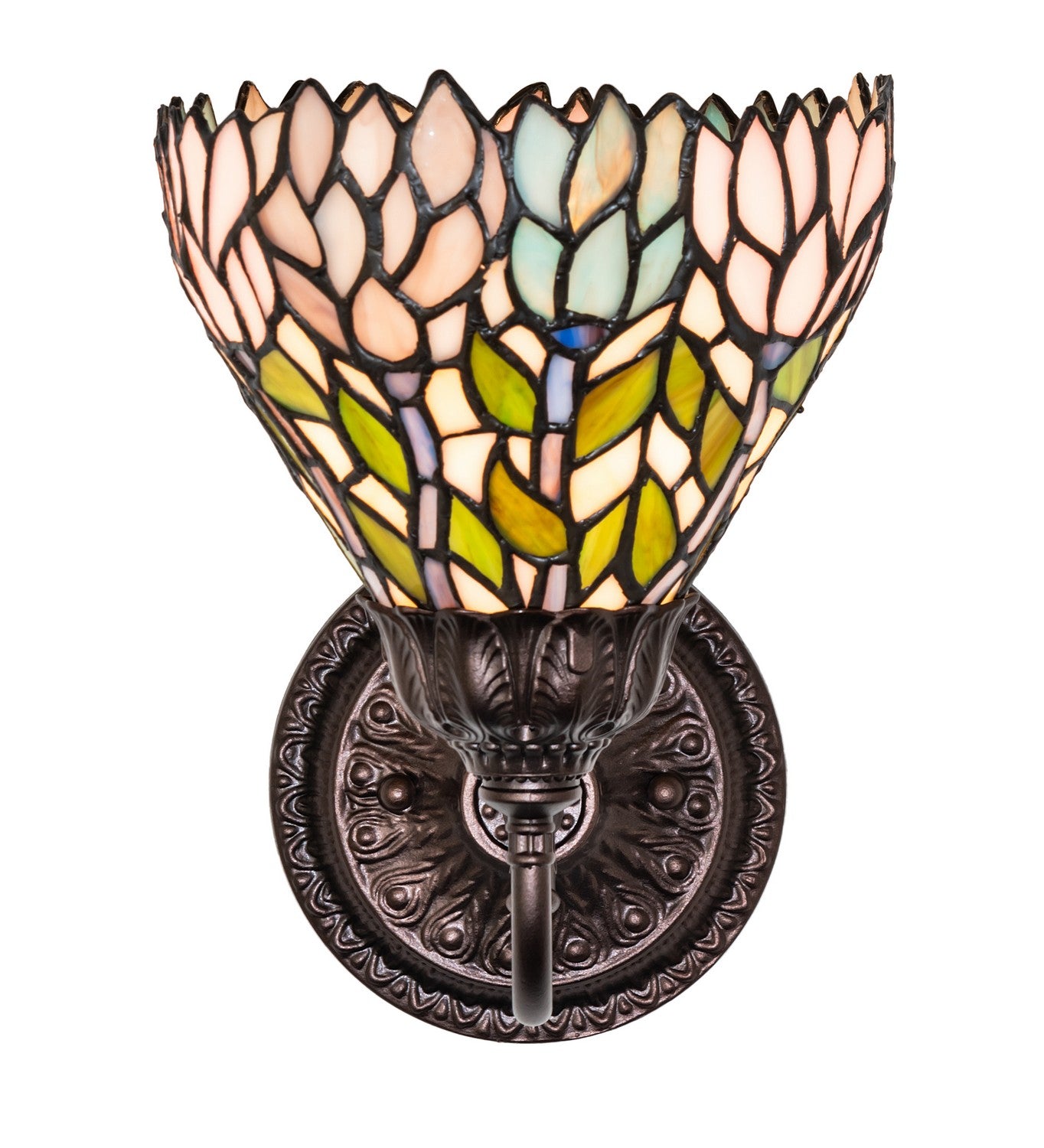 Meyda Tiffany - 275651 - One Light Wall Sconce - Tiffany Cabbage Rose