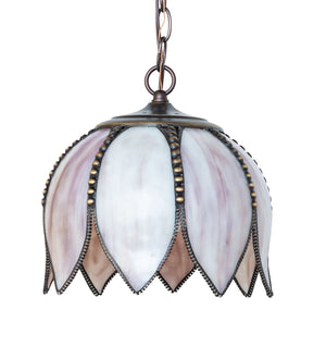 Meyda Tiffany - 275928 - One Light Pendant - Tulip - Craftsman Brown,Mahogany Bronze