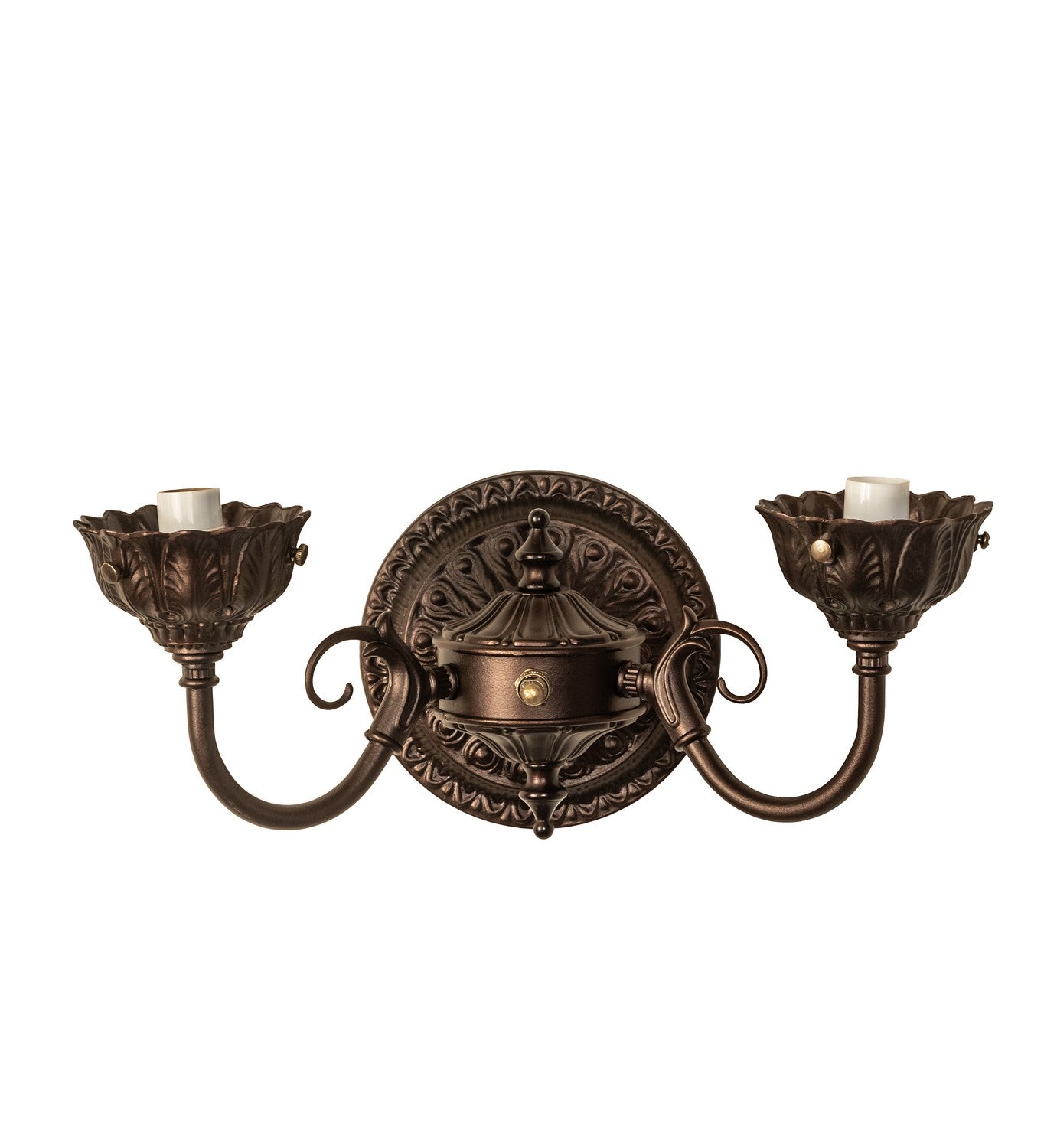 Meyda Tiffany - 31121 - Two Light Wall Sconce - Tiffany Rosebush - Mahogany Bronze