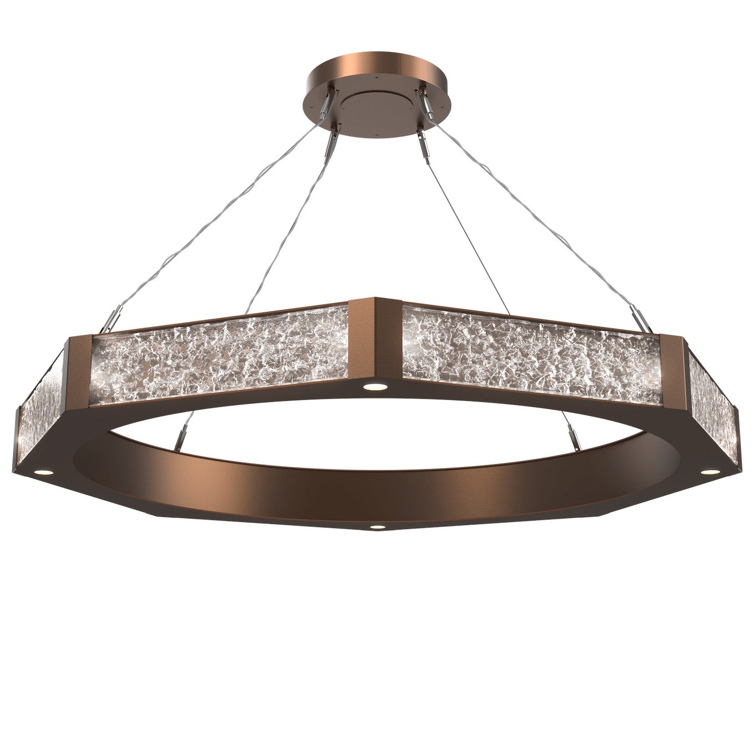 Hammerton Studio - CHB0061-48-BB-GC-CA1-L1 - LED Chandelier - Glacier - Burnished Bronze