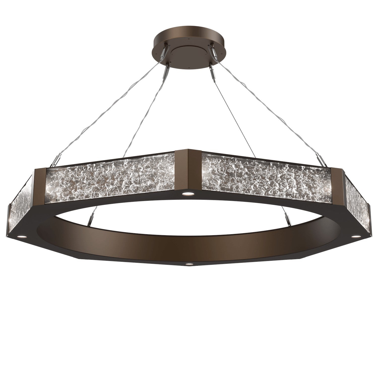 Hammerton Studio - CHB0061-48-FB-GC-CA1-L1 - LED Chandelier - Glacier - Flat Bronze