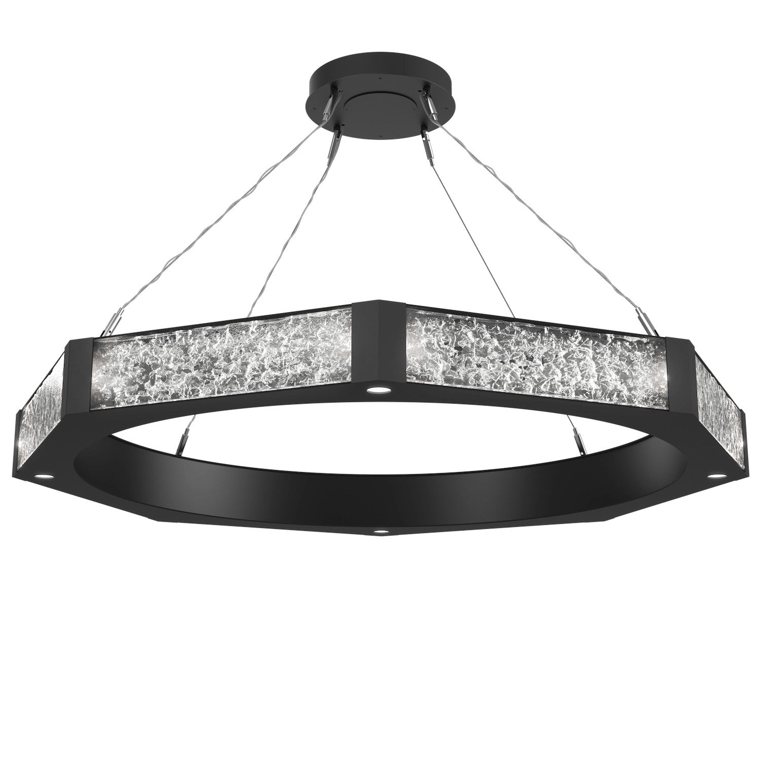 Hammerton Studio - CHB0061-48-MB-GC-CA1-L1 - LED Chandelier - Glacier - Matte Black