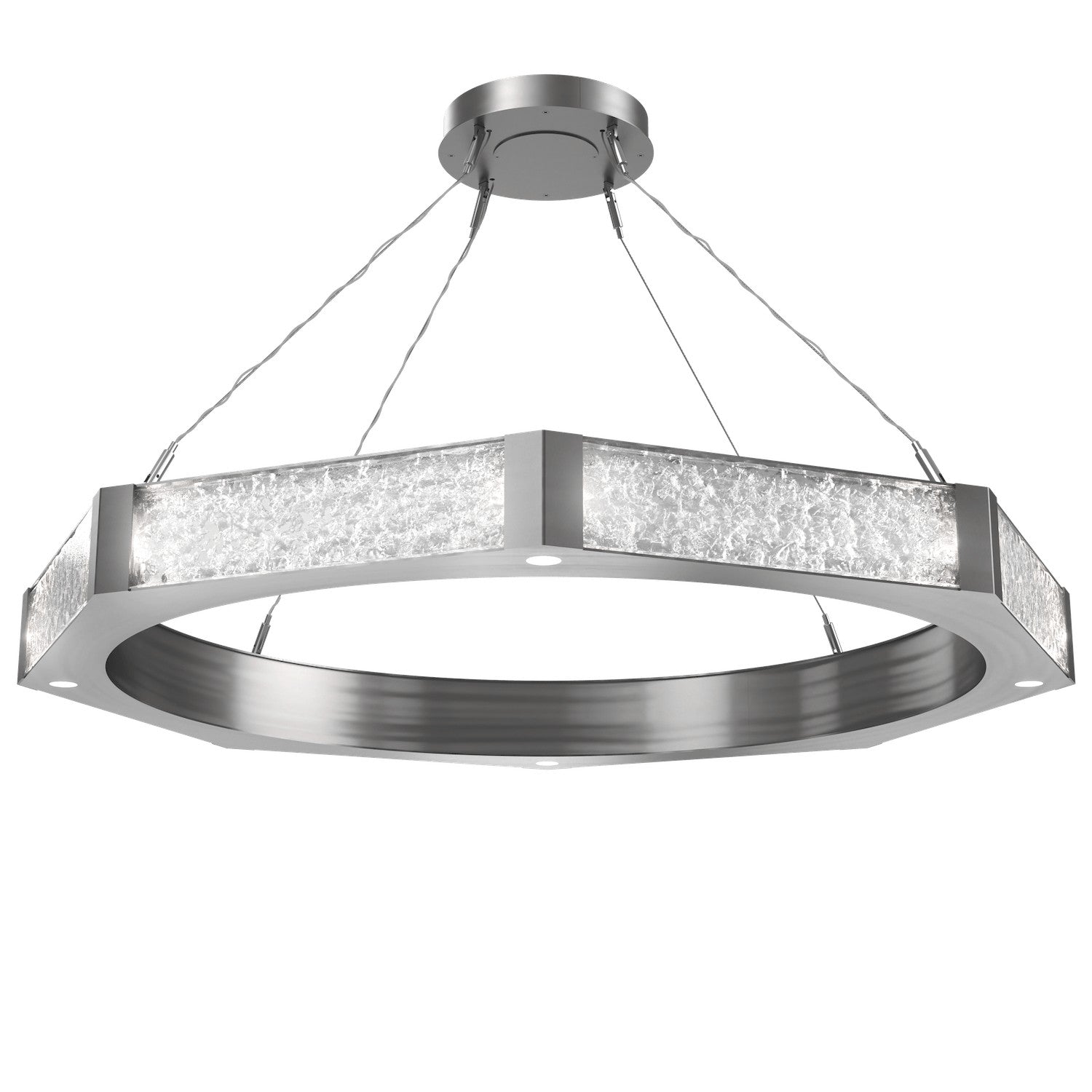 Hammerton Studio - CHB0061-48-SN-GC-CA1-L1 - LED Chandelier - Glacier - Satin Nickel