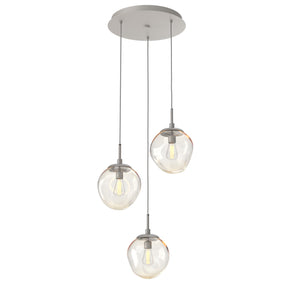 Hammerton Studio - CHB0062-03-BS-A-C01-E2 - Three Light Pendant - Aster - Beige Silver