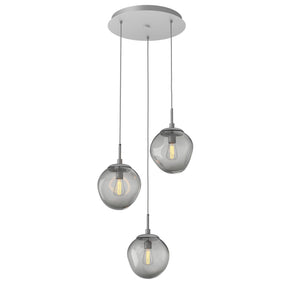 Hammerton Studio - CHB0062-03-CS-S-C01-E2 - Three Light Pendant - Aster - Classic Silver