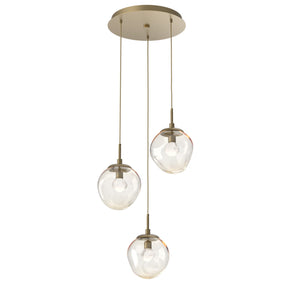 Hammerton Studio - CHB0062-03-GB-C-C01-E2 - Three Light Pendant - Aster - Gilded Brass