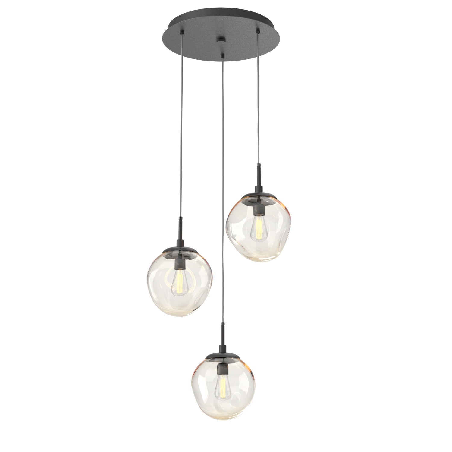 Hammerton Studio - CHB0062-03-GP-A-C01-E2 - Three Light Pendant - Aster - Graphite