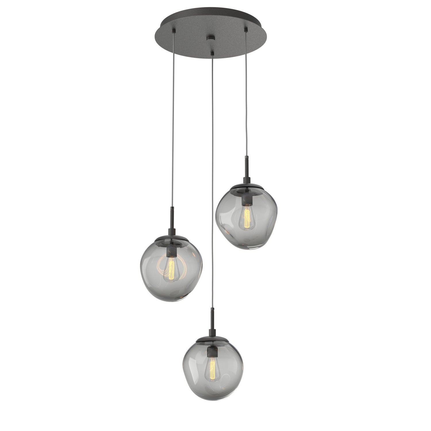 Hammerton Studio - CHB0062-03-GP-S-C01-E2 - Three Light Pendant - Aster - Graphite