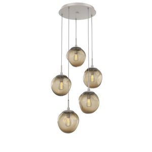 Hammerton Studio - CHB0062-05-BS-B-C01-E2 - Five Light Pendant - Aster - Beige Silver