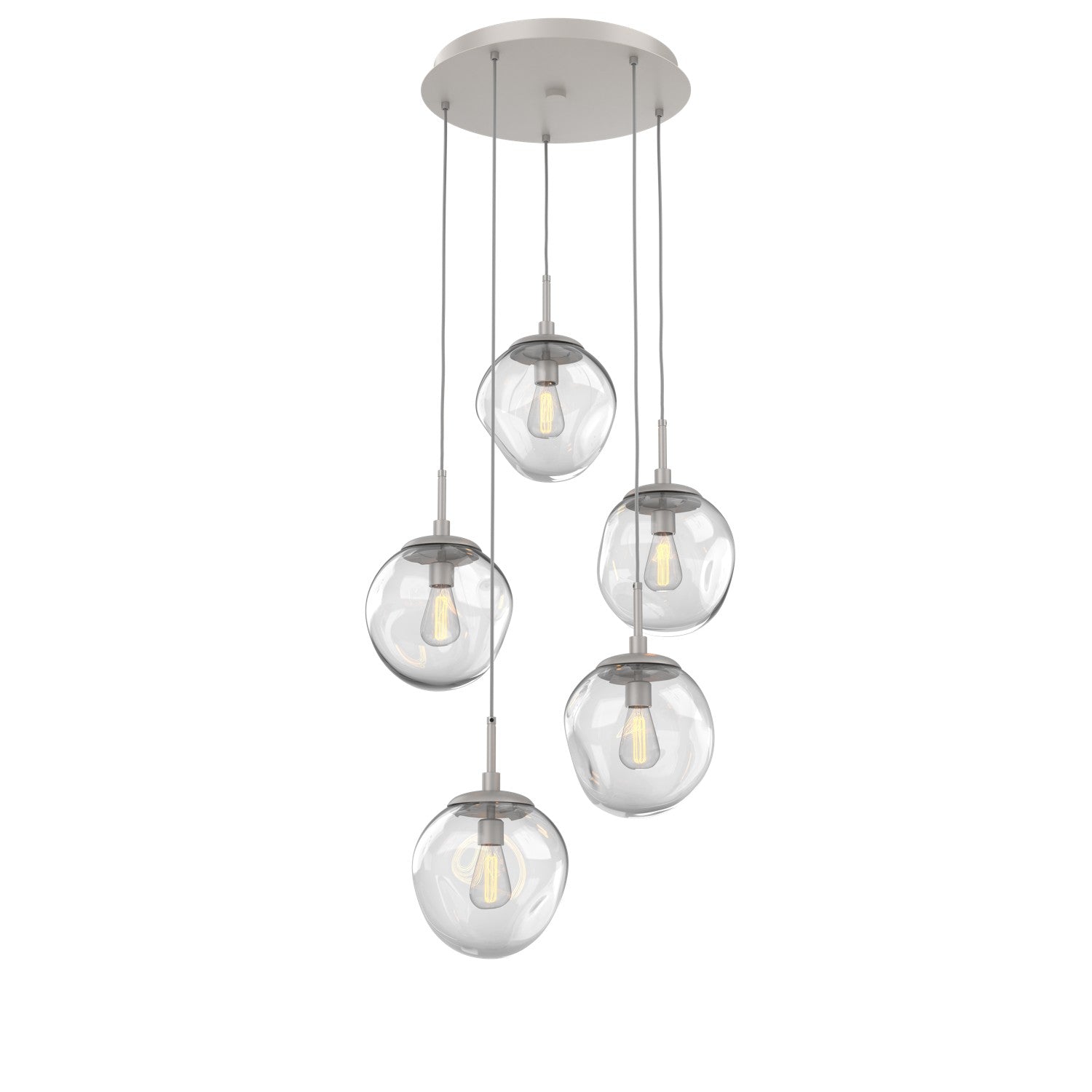 Hammerton Studio - CHB0062-05-BS-C-C01-E2 - Five Light Pendant - Aster - Beige Silver