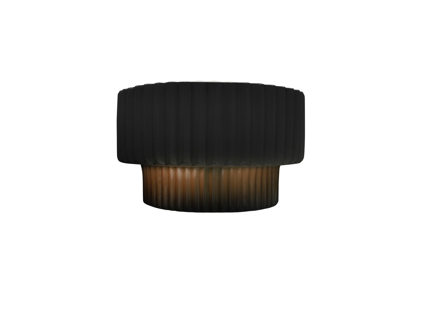 Justice Designs - CER-5780-CBGD - One Light Wall Sconce - Ambiance - Carbon Matte Black w/ Champagne Gold