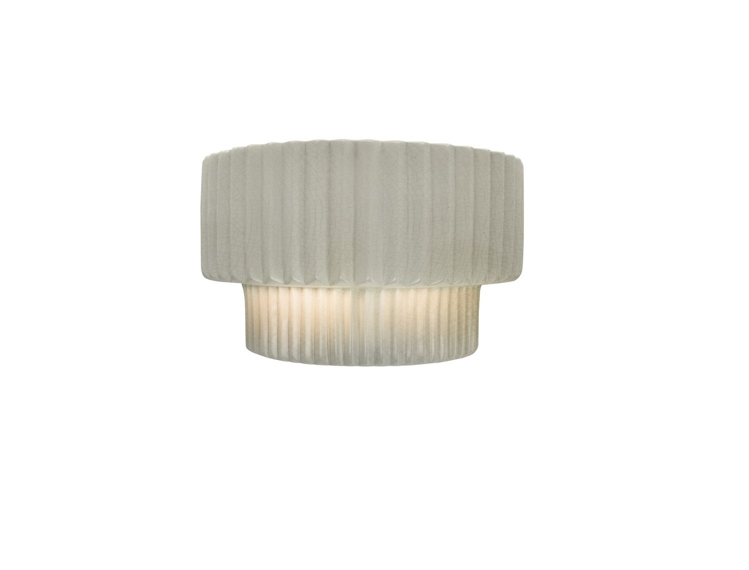 Justice Designs - CER-5780-CRK - One Light Wall Sconce - Ambiance - White Crackle