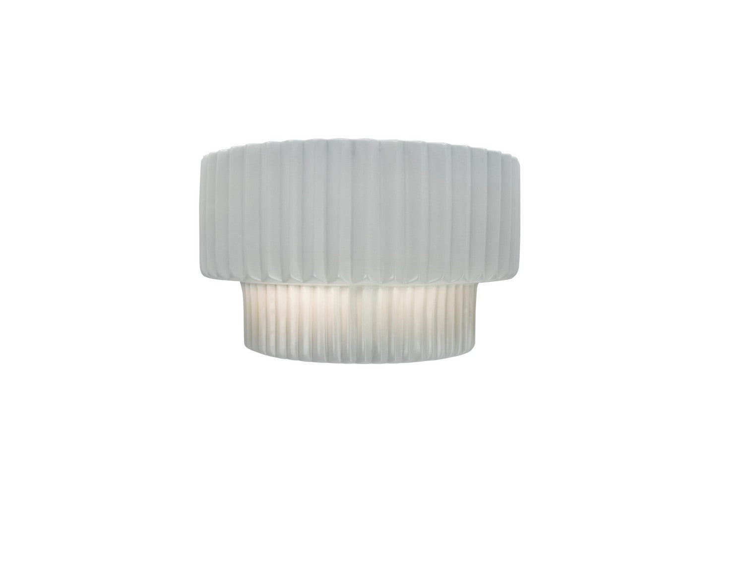 Justice Designs - CER-5780-WTWT - One Light Wall Sconce - Ambiance - Gloss White (outside and inside of fixture)